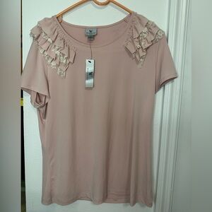 Worthington Blush Ruffle Blouse
